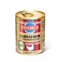 Тушенка Гродфуд мясо цыпленка в с/с ж/б,350гр