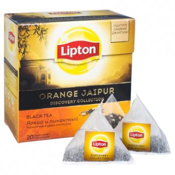 Чай Lipton Orange Jaipur пирамидки (черный, 20пак/уп)