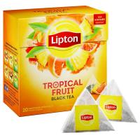 Чай Lipton Tropical Fruit пирамидки черный, 20пак/уп