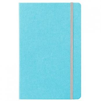 Записная книжка Arwey Baer, с ручкой 130х205,128л,синий,резинка,линейка