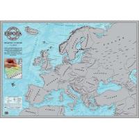 Настенная карта - Европа скретч,1:10,5 млн , 59х42 см