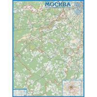 Настенная карта Автом. карта Москвы 1:46