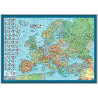 Настенная карта Европа политическая 1:10,5 млн. Настольная карта