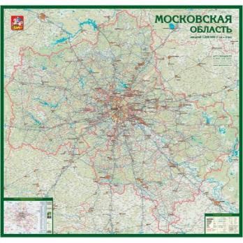 Настенная карта Московской области