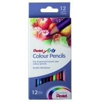Карандаши цветные Pentel 12цв 6гр L=177мм D=7мм d=3.00 Colour pencils CB8-12