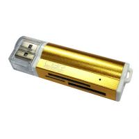Картридер Сувенирный CR-425/lighte, золотой, All-in-one, USB 2.0