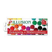 Краски 12цв,аквар, Illusion,б/кисти