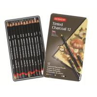Набор карандашей угольных 12шт тониров метал кор Tinted Charcoal D-2301690