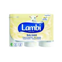 Бумага туалетная Lambi Balsam белая 6рул/уп 4сл. 41702