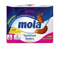 Бумага туалетная Mola MAXI белая 4рул/уп 2сл.300л.83344