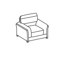 Мягкая мебель MN_AW_ ERest_NEWTON кресло PU119 св.беж+Walnut Brown(1PU)
