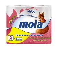 Полотенца бумажные Mola Maxi 83313 бел.с тисн.2-сл. 2рул./уп.