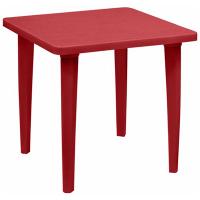 Стол обеденный MK_пластик. квадратн., 80х80см, красный, ПП 400125к