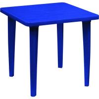 Стол обеденный MK_пластик. квадратн., 80х80см, синий, ПП 400125с