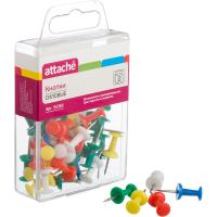 Кнопки пластиковые Attache AL-TS1002-30VH (30 шт./уп., цвет в ассортименте)