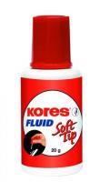 Корректирующая жидкость штрих Kores Fluid Soft Tip 20мл, быстросохнущая