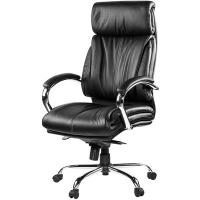 Кресло BN_Dp_Руководителя EChair-516 ML кожа черная, хром