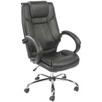Кресло BN_Dt_Руководителя EChair-508 TL кожа черная, хром/пласт