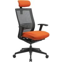 Кресло BN_U_Рук-ля EChair TICENS-E-2 ткань оранж, сетка черн, пласт