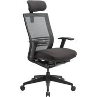 Кресло BN_U_Рук-ля EChair TICENS-E-2 ткань черн, сетка черн, пласт