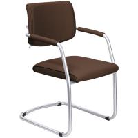 Кресло UN_Delta silver V34 к/з коричневый