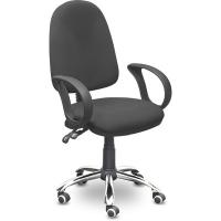 Кресло UP_EChair-206 PE ткань черная, хром