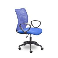 Кресло UP_EChair-315 PTW net, ткань синяя/сетка голубая, пластик