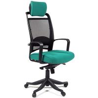 Кресло VT_CH283 ткань зеленая 26-26, сетка черная, пластик