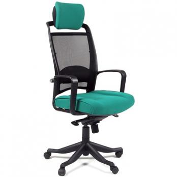 Кресло VT_CH283 ткань зеленая 26-26, сетка черная, пластик