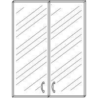 Мебель ЛИРА Двери средние стекло 2шт. 21.13.1(3)