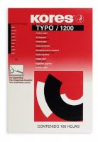 Копировальная бумага Kores Typo 1200 (А4, черная, пачка 100 листов)