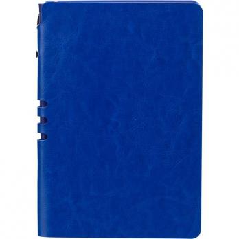 Бизнес-тетрадь Attache Light Book A5 112л,линия,цв.срез, кожзам ярко-синий