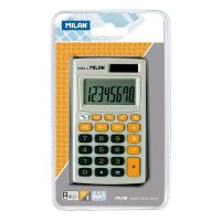 Калькулятор Milan 8-разр,в чехле, двойное питание, серо-оранжевый 150208OBL