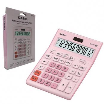 Калькулятор настольный CASIO GR-12C-PK 12 разрядов, цвет розовый