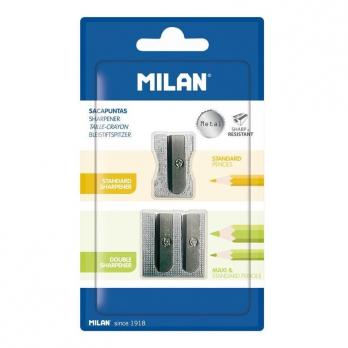 Набор из двух алюм. точилок Milan (1 и 2 отверсия), блистер (BWM9079)