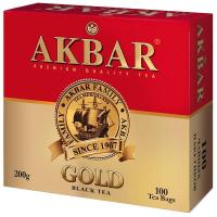 Чай Akbar Gold черный, 100 пакx2гр/уп