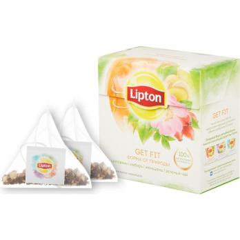 Чай Lipton Get Fit зеленый с травами 20 пир.
