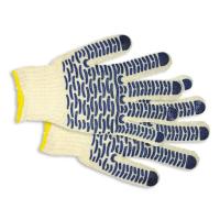 Защитные перчатки х/б с ПВХ «Волна» (синий)