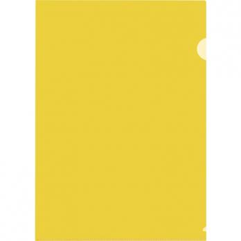 Папка уголок E-310 180мкр жест.пластик А4 желтый прозрачный