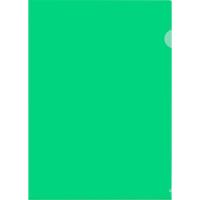 Папка уголок E-310 180мкр жест.пластик А4 зеленый прозрачный