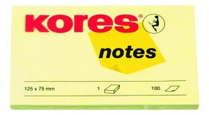 Бумага для заметок Kores (желтая, 125×75мм, 100 листов)