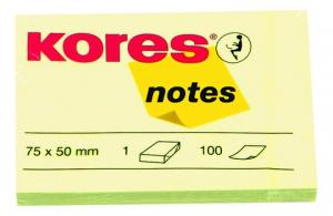 Бумага для заметок Kores (желтая, 75×50мм, 100 листов)