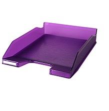 Лоток для бумаг EXACOMPTA фиолетовый прозрачный