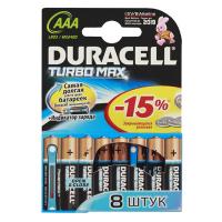 Батарейка Duracell Turbo Max AAA/LR03 алкалиновая 1,5 В 8 шт., блистер