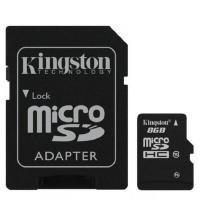 Карта памяти Kingston microSDHC 8GB Class10 UHS-I(SDC10/8GB)+адаптер
