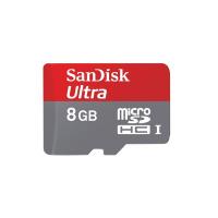 Карта памяти SanDisk Ultra microSDHC 8GB Class10(SDSDQUI-008G-U46)+адап
