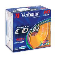 Носители информации Verbatim CD-R 700Mb 52x Slim/10 43308 Color