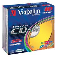 Носители информации Verbatim CD-R 700Mb 52x Slim/10 43342 Crystal