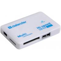 Разветвитель USB HUB Defender Combo Tiny, 3 порта+картридер (83502)