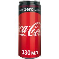 Напиток Coca-Cola Zero газированная, 0,33 л.